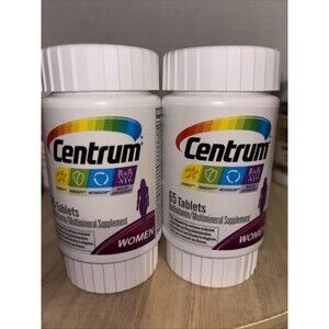 2 NEW 65ct bottles of Centrum Women Daily Multivitamin/Multimineral Supplement